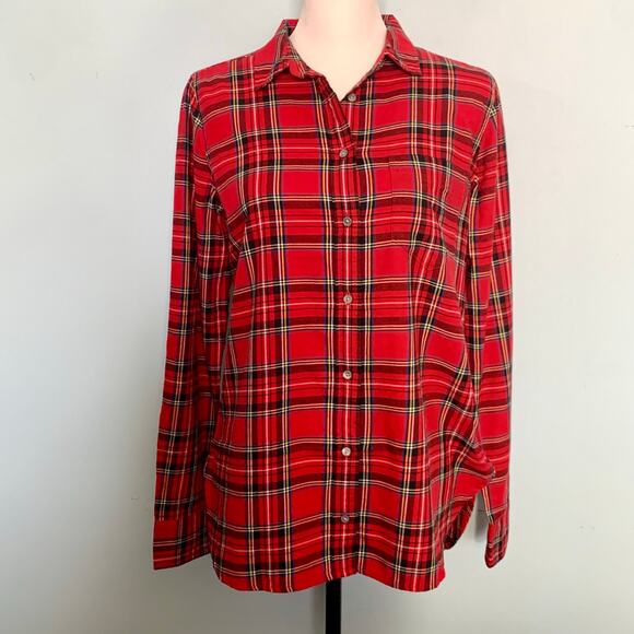 J. Crew Classic-fit Flannel Button Down in Good Tidings Plaid Size 6 - Picture 3 of 10